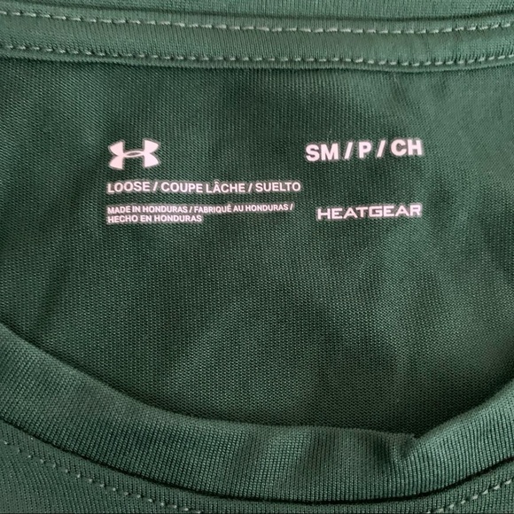 Under Armour New with Tags Loose Mens Army Military Green T Shirt Size Small - Picture 6 of 11